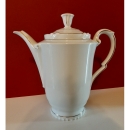 Kaffeekanne Art Deco Mitterteich Bavaria - Weiß mit Goldrändern